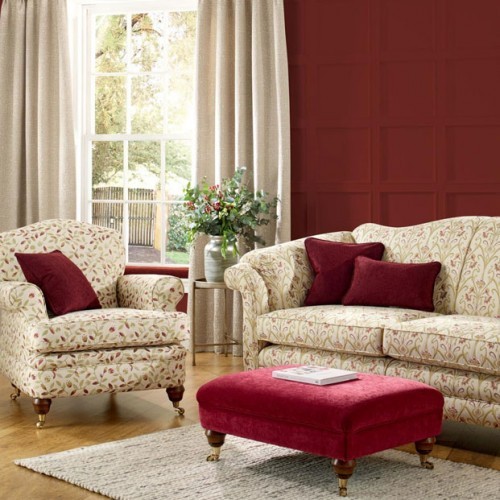 Faremont and Faremont Leaf - Ruby, Reupholstery